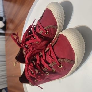 Palladium red women's shoes sz,7